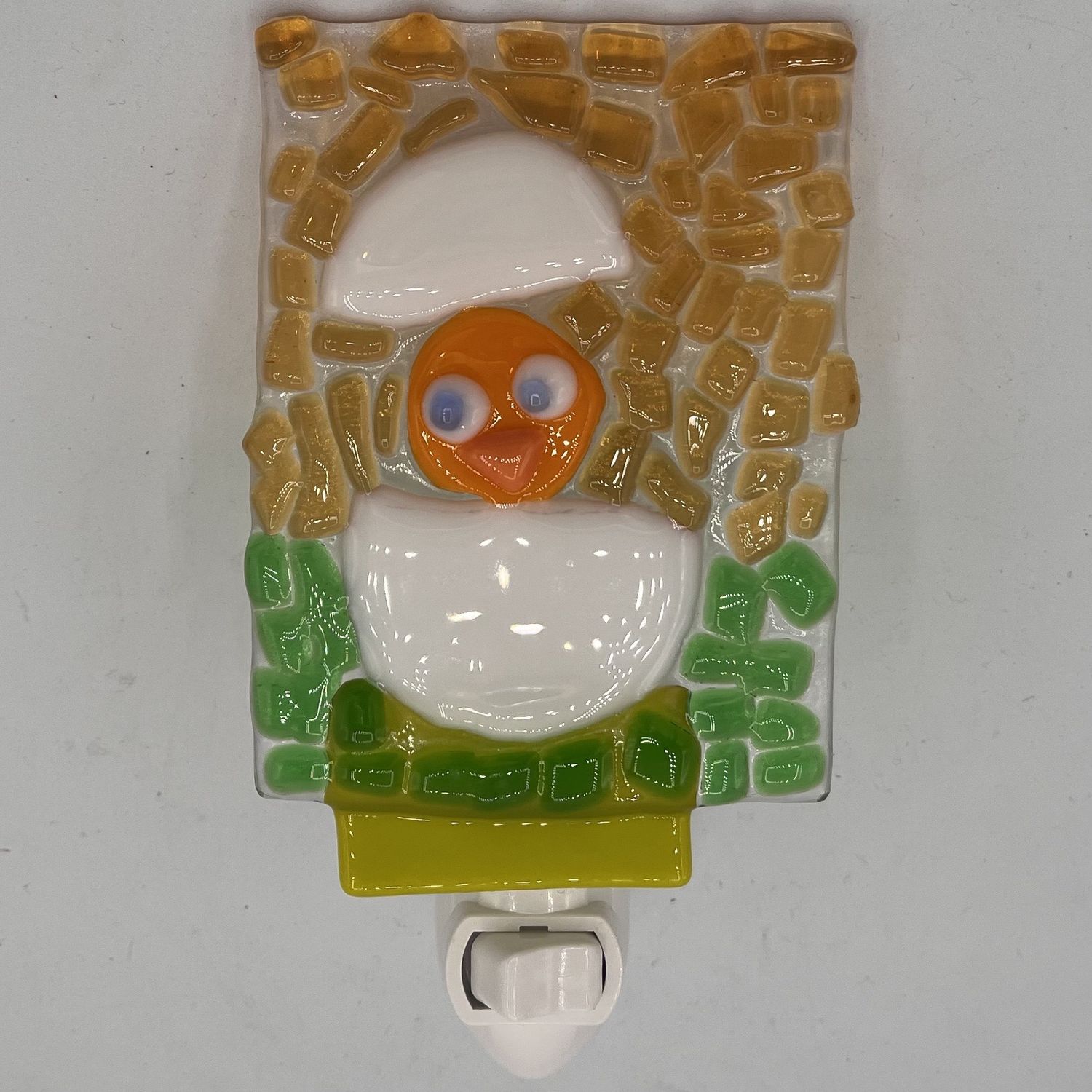 Kara Burgdorf, Fused Glass Nightlight, Cozy Chick