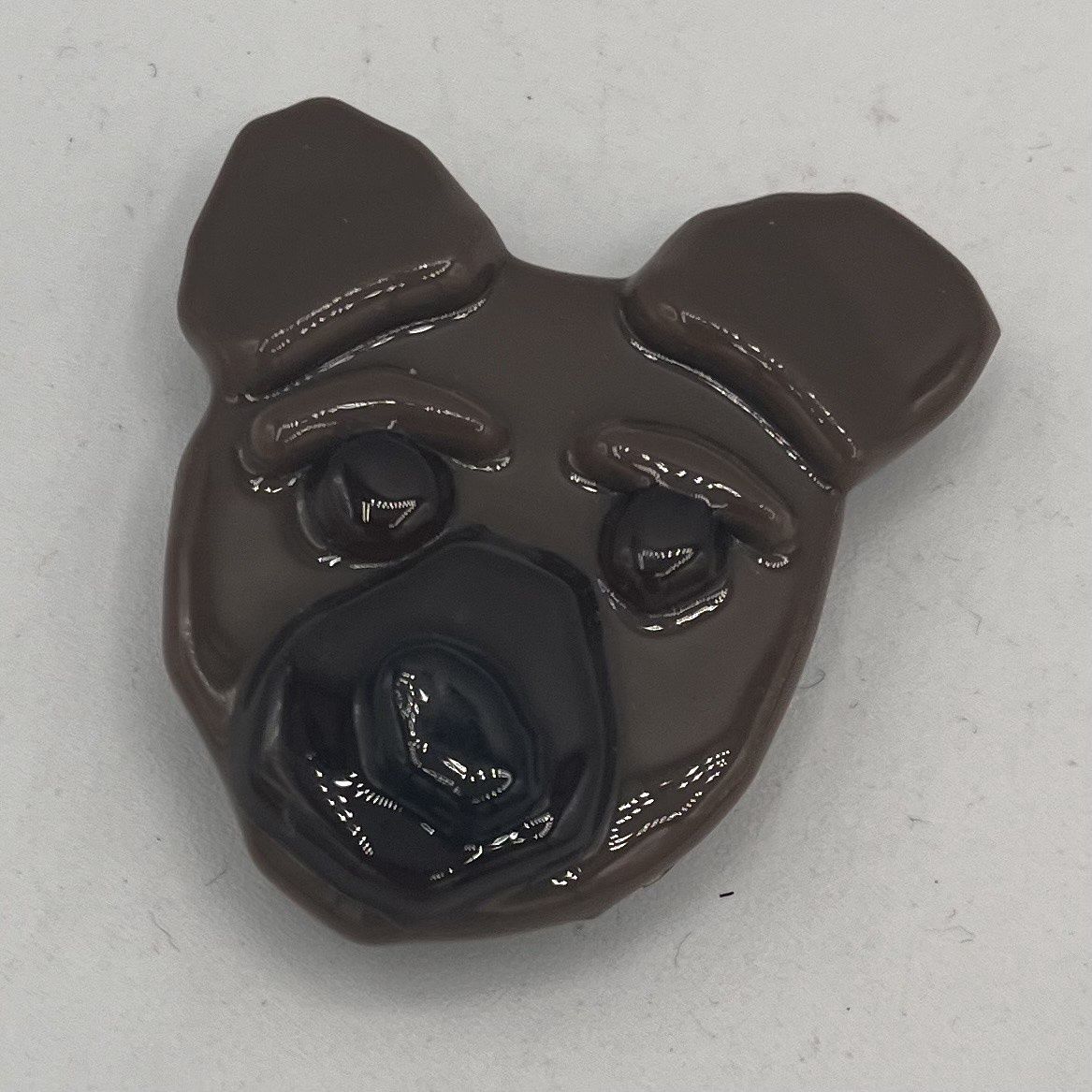 Mary Phifer, Fused Glass Magnet, Brown Bear Head