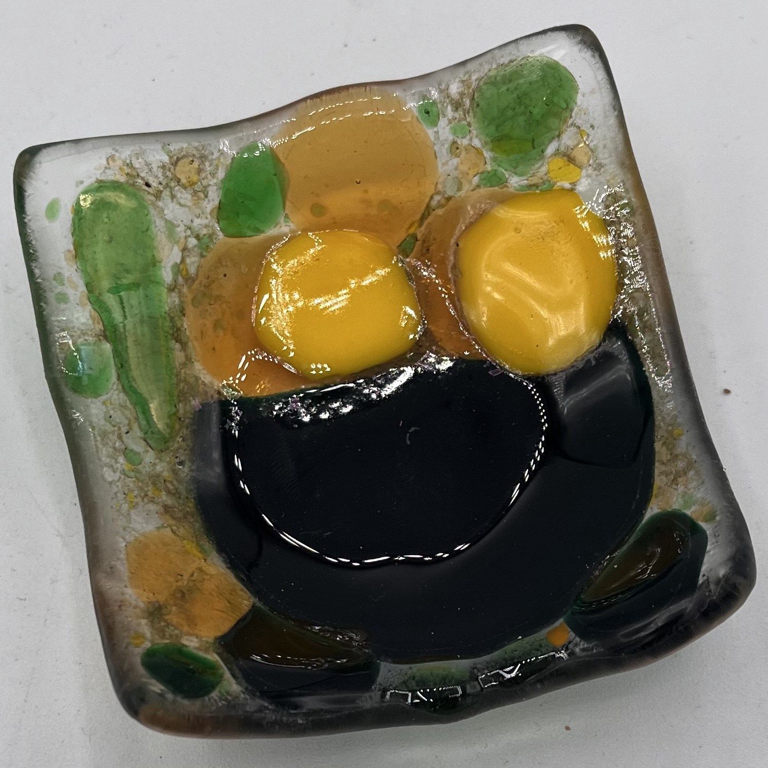 Alphonso Rowe, Fused Glass Ring Dish, Pot of Gold