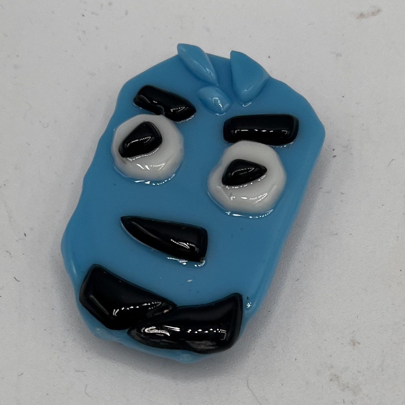 David Patrick, Fused Glass Magnet, Blue Character