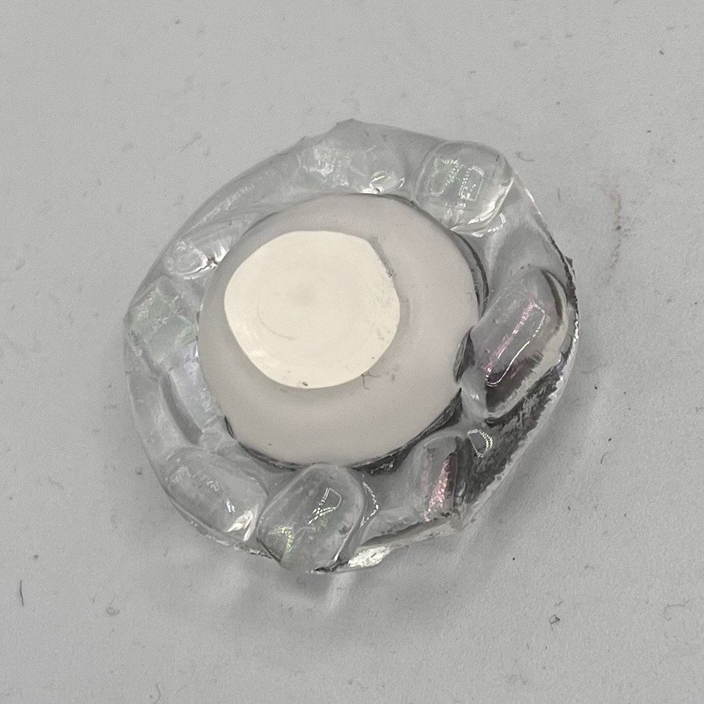 Alphonso Rowe, Fused Glass Magnet, Small White Circle
