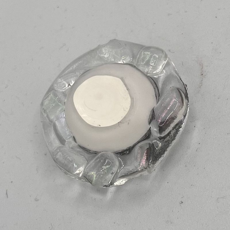 Alphonso Rowe, Fused Glass Magnet, Small White Circle
