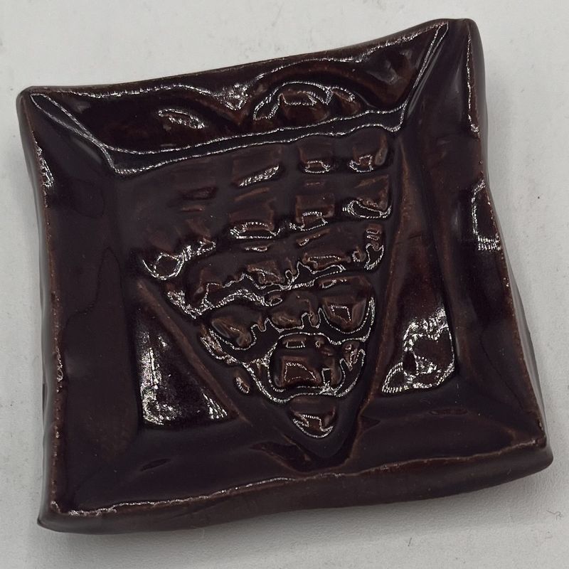 Andrea Walker, Ceramic Ring Dish, Chunky Heart on Purple 1