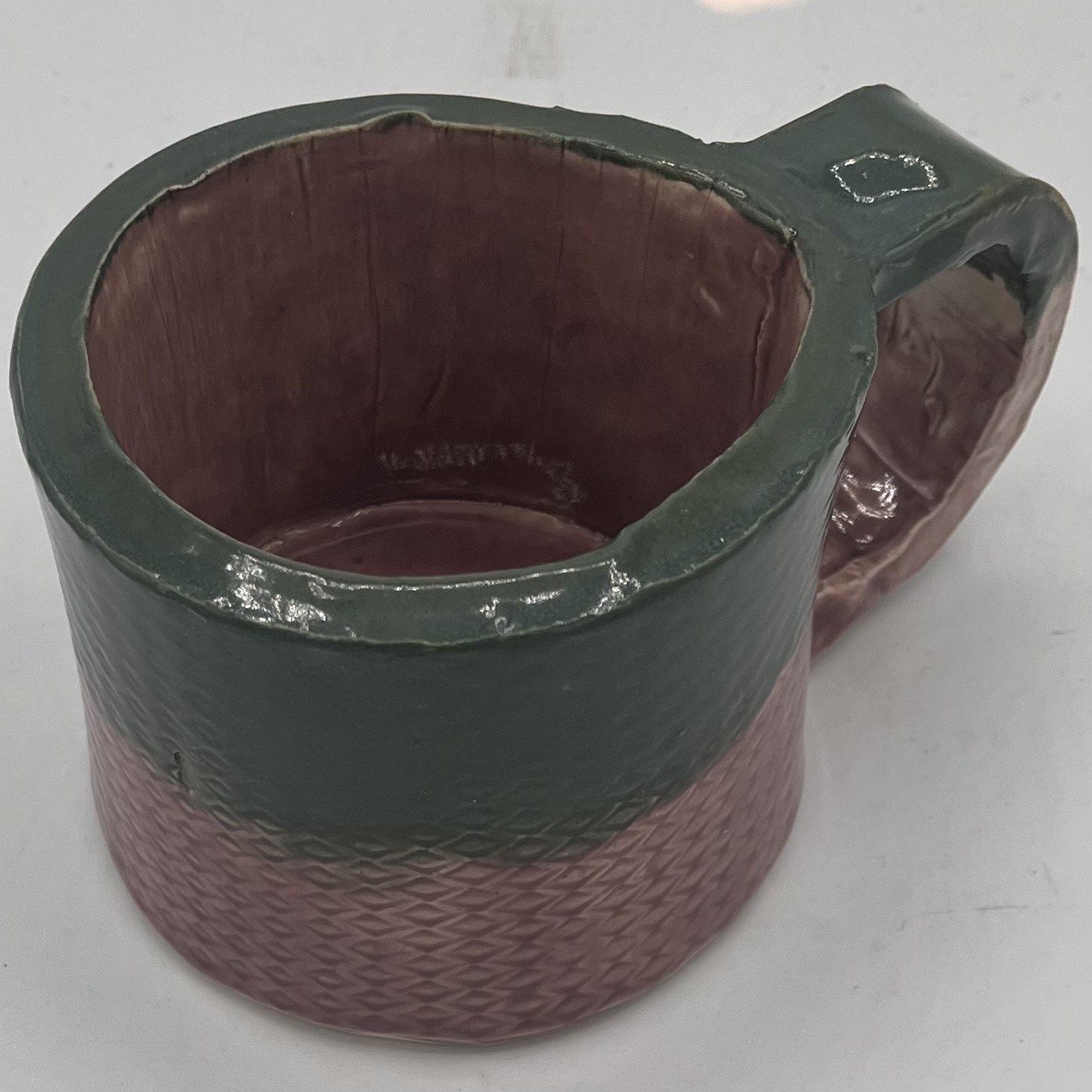 Lindsy Riley, Ceramic Mug, Purple and Green Design