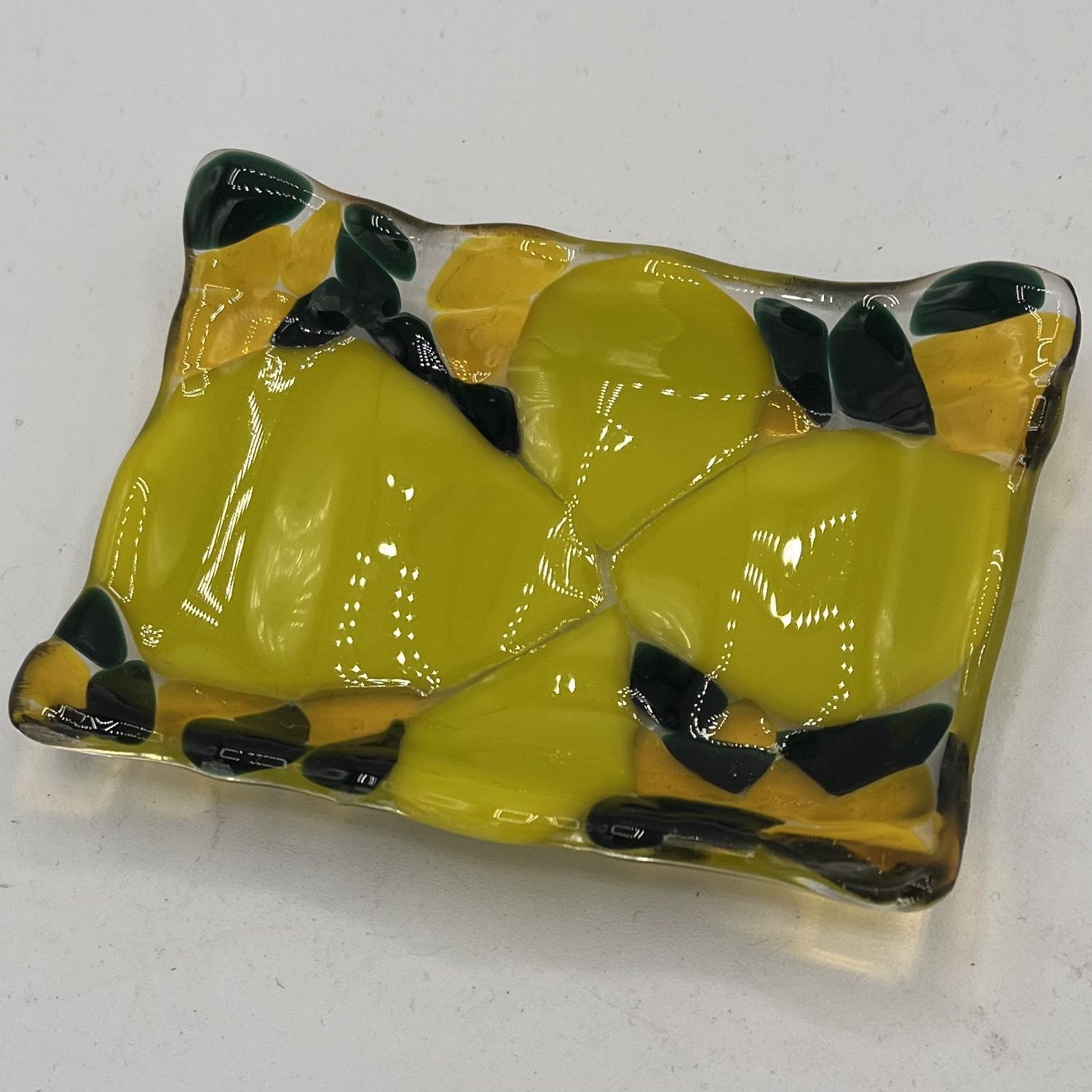 Jody Mann, Fused Glass Soap Dish, Clover