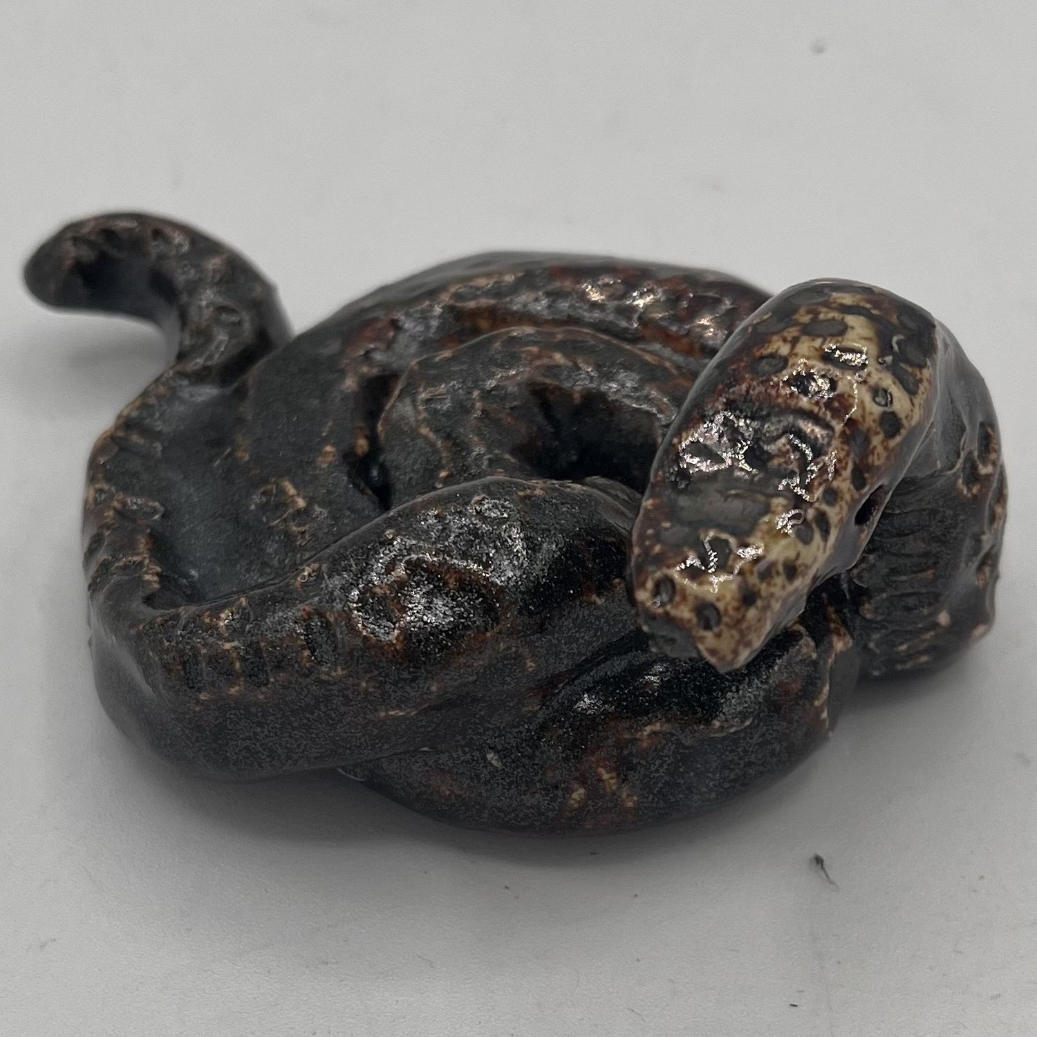 Tiffany Jameson, Ceramic Figurine, Brown Snake