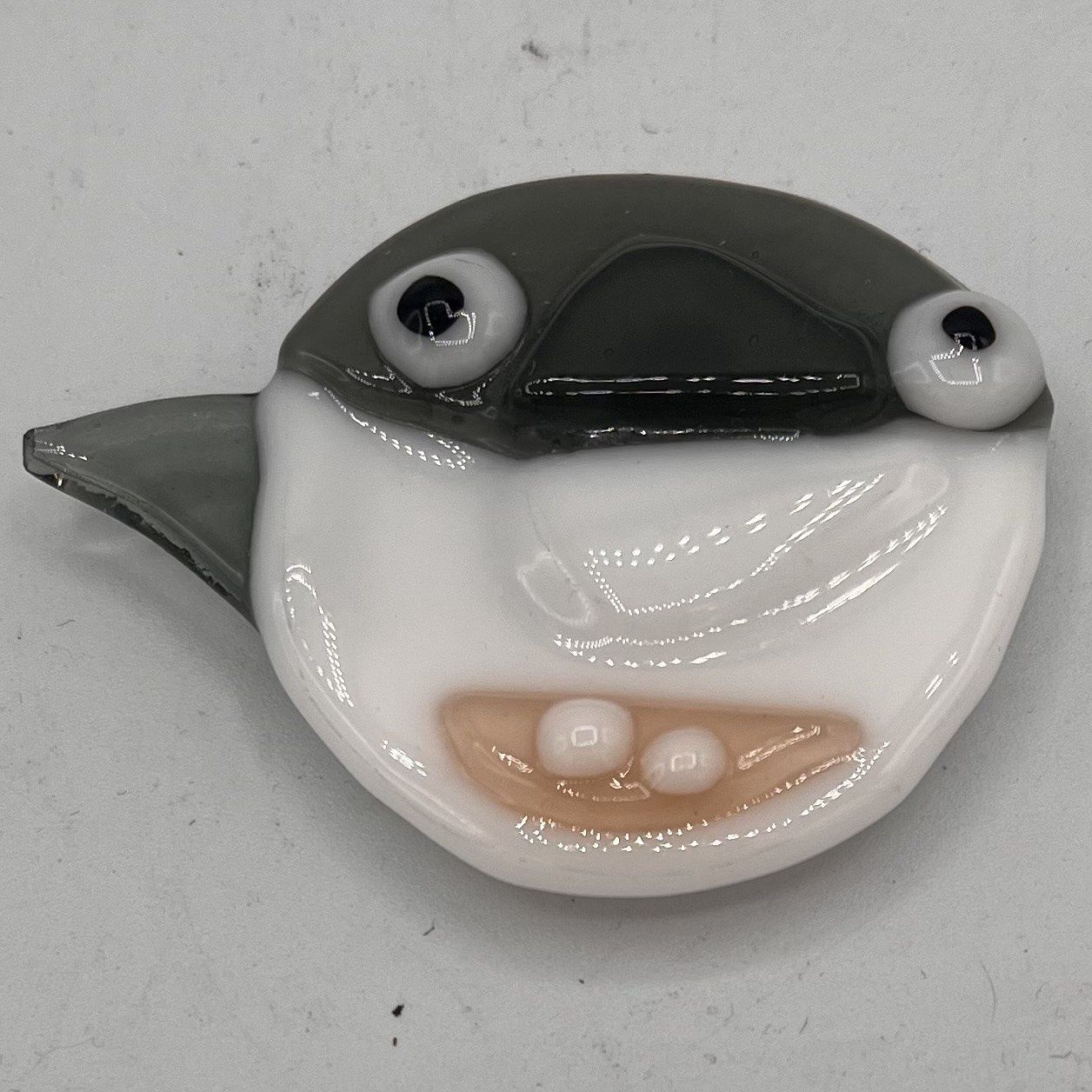 Mary Phifer, Fused Glass Magnet, Expressive Shark