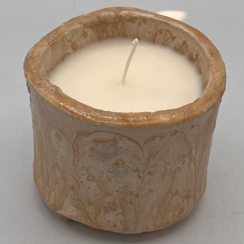 Mary Phifer, Ceramic Candle, Beige Design