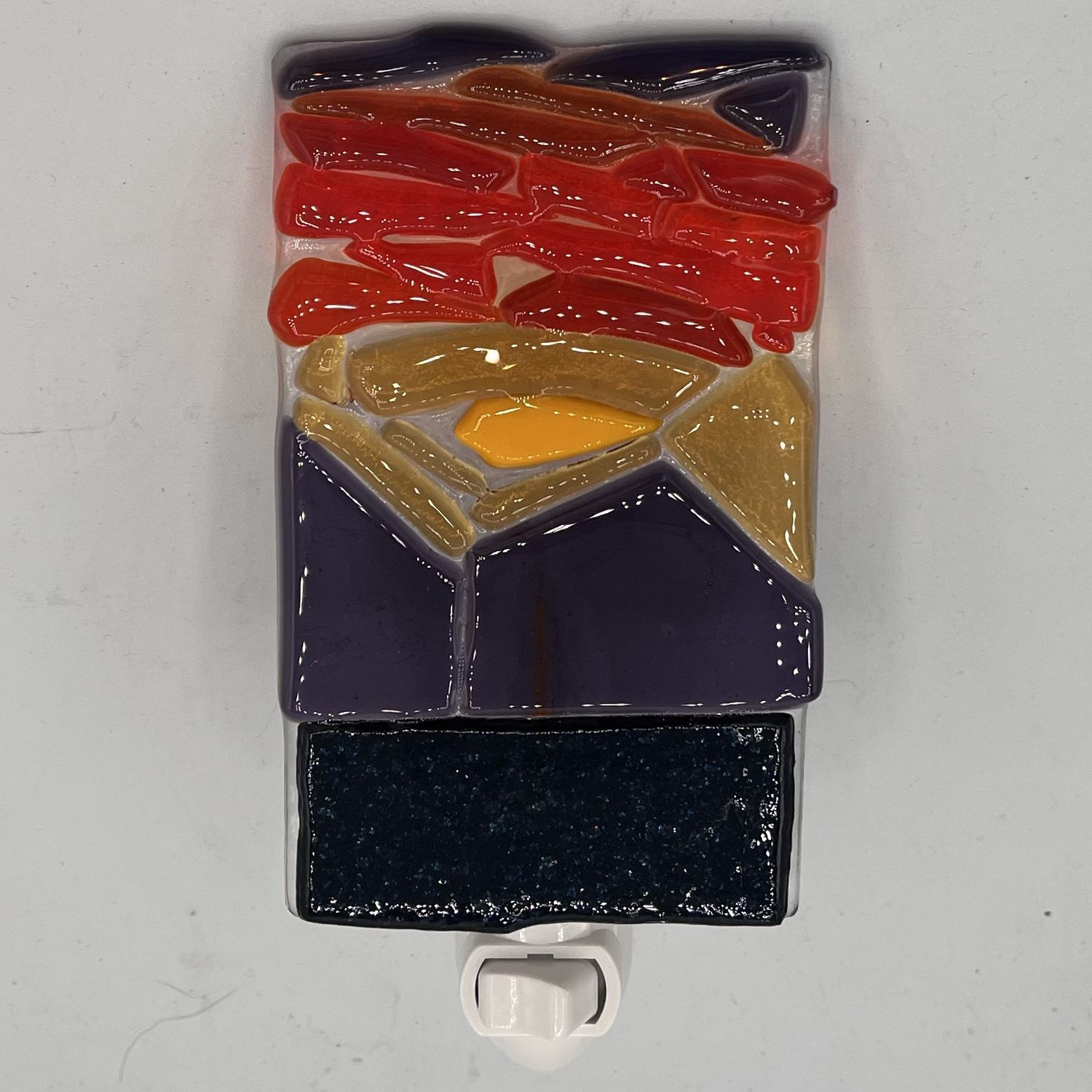 Gabby Adams-Hubbard, Fused Glass Nightlight, Mountain Sunset