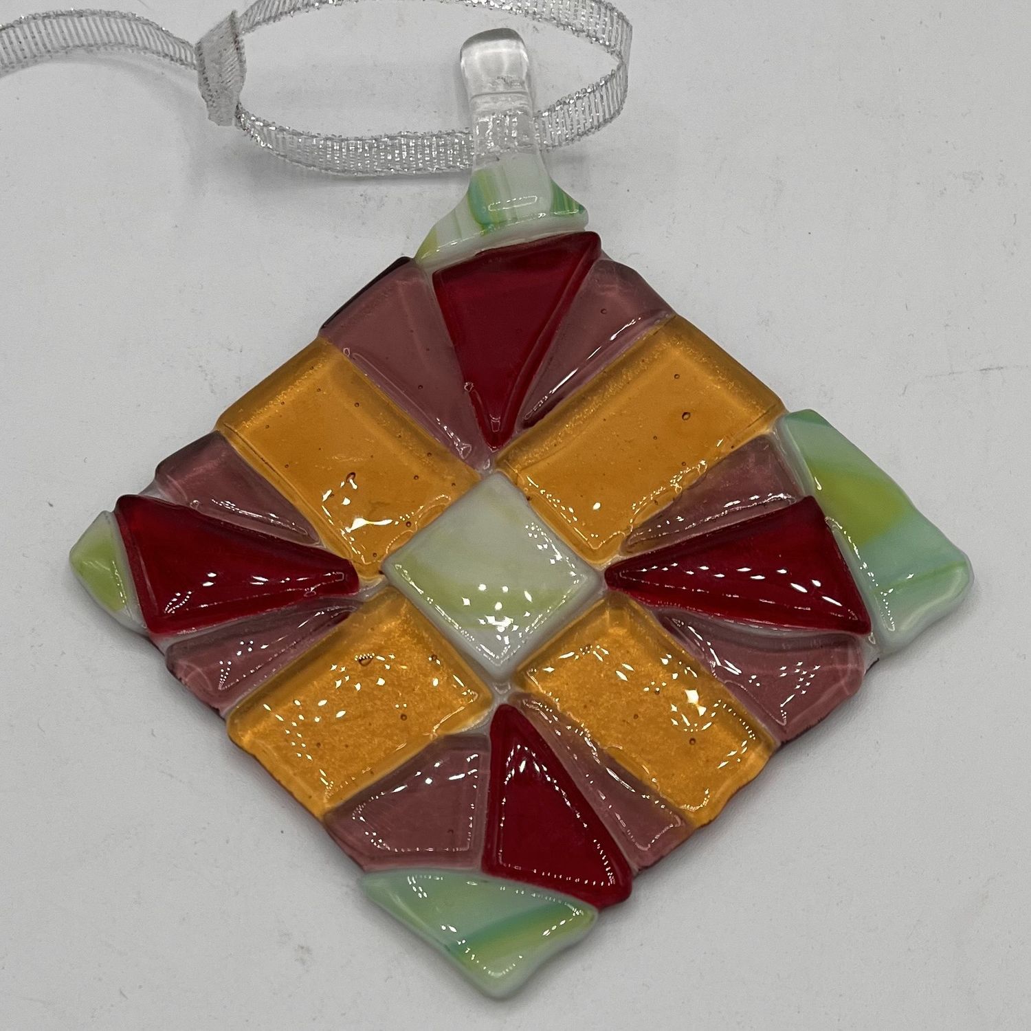 Studio, Fused Glass Suncatcher, Multicolor Design