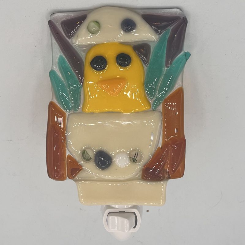 Kara Burgdorf, Fused Glass Nightlight, Easter Chick