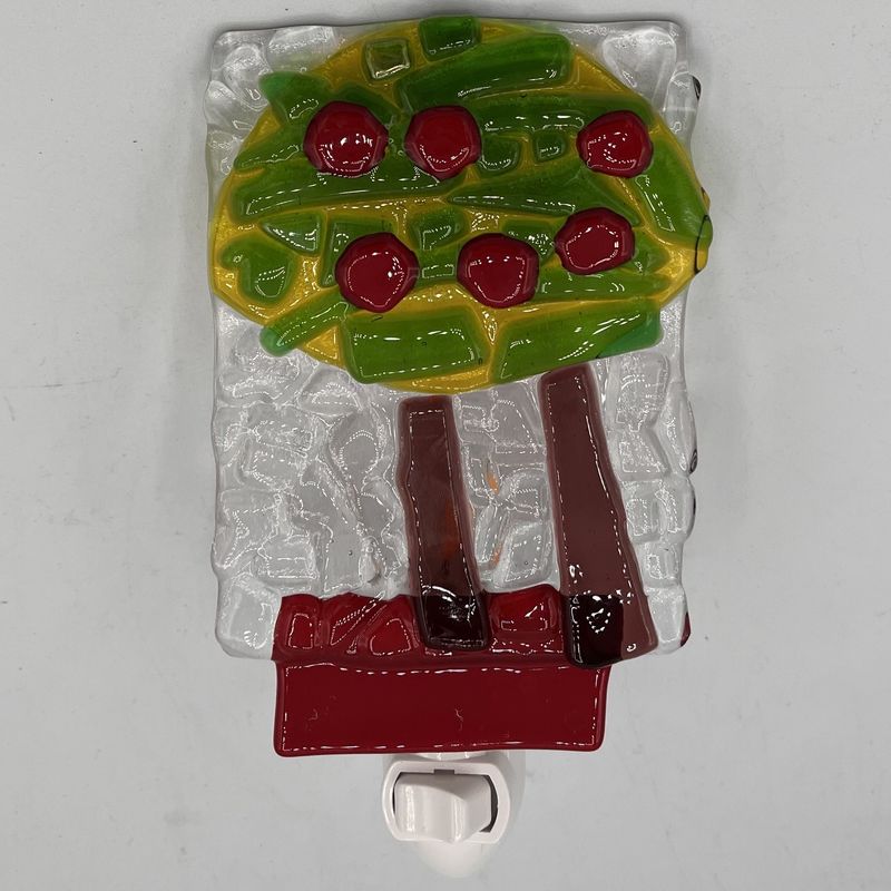 Evan Pohlman, Fused Glass Nightlight, Apple Tree