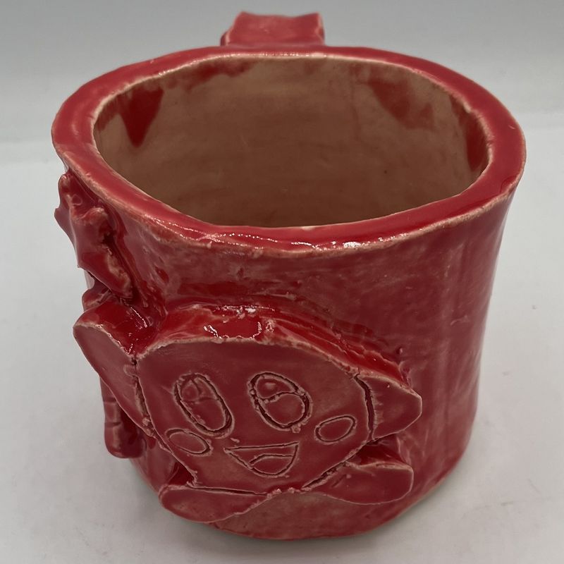 James Egan, Ceramic Mug, Happy Character in Red