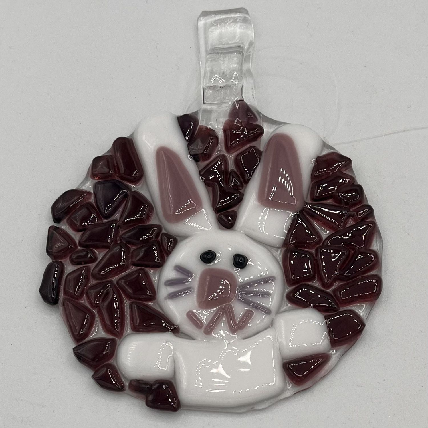 Kenny Needham, Fused Glass Suncatcher, Happy Bunny