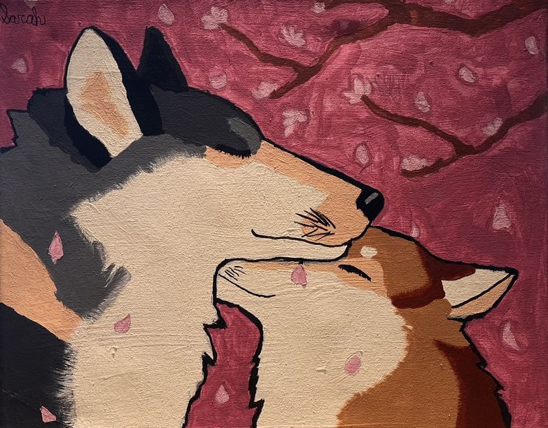 Sarah Alward, Acrylic on Canvas, &#39;Blossoming Love&#39;