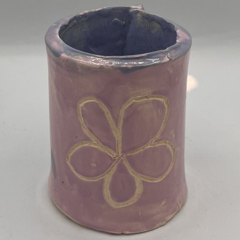Dale Murphy, Ceramic Vase, Soft Purple Flowers