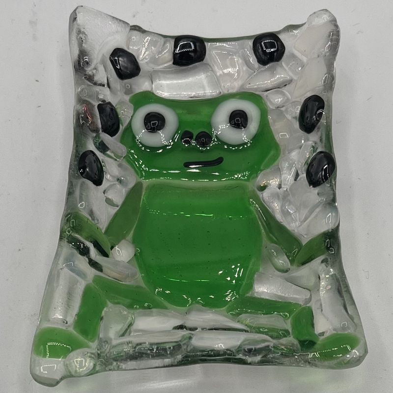 Tammy McCammon, Fused Glass Soap Dish, Happy Frog