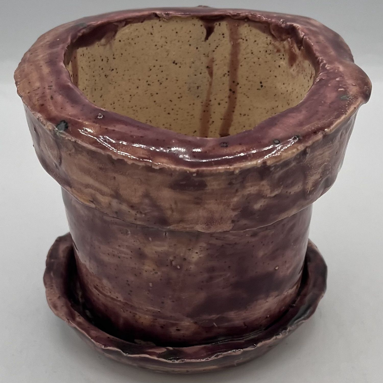 Meredith Bokeno, Ceramic Planter, Purple Pot