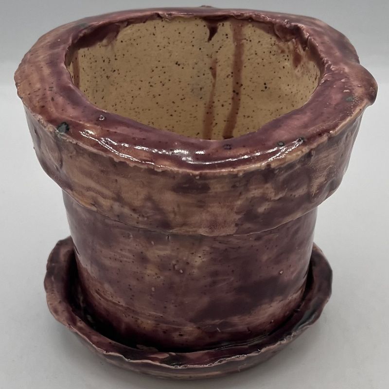 Meredith Bokeno, Ceramic Planter, Purple Pot