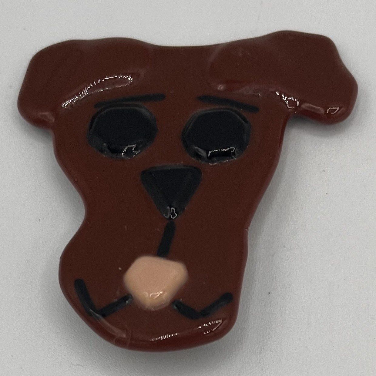 Michael Smith Fused Glass Magnet, Brown Dog