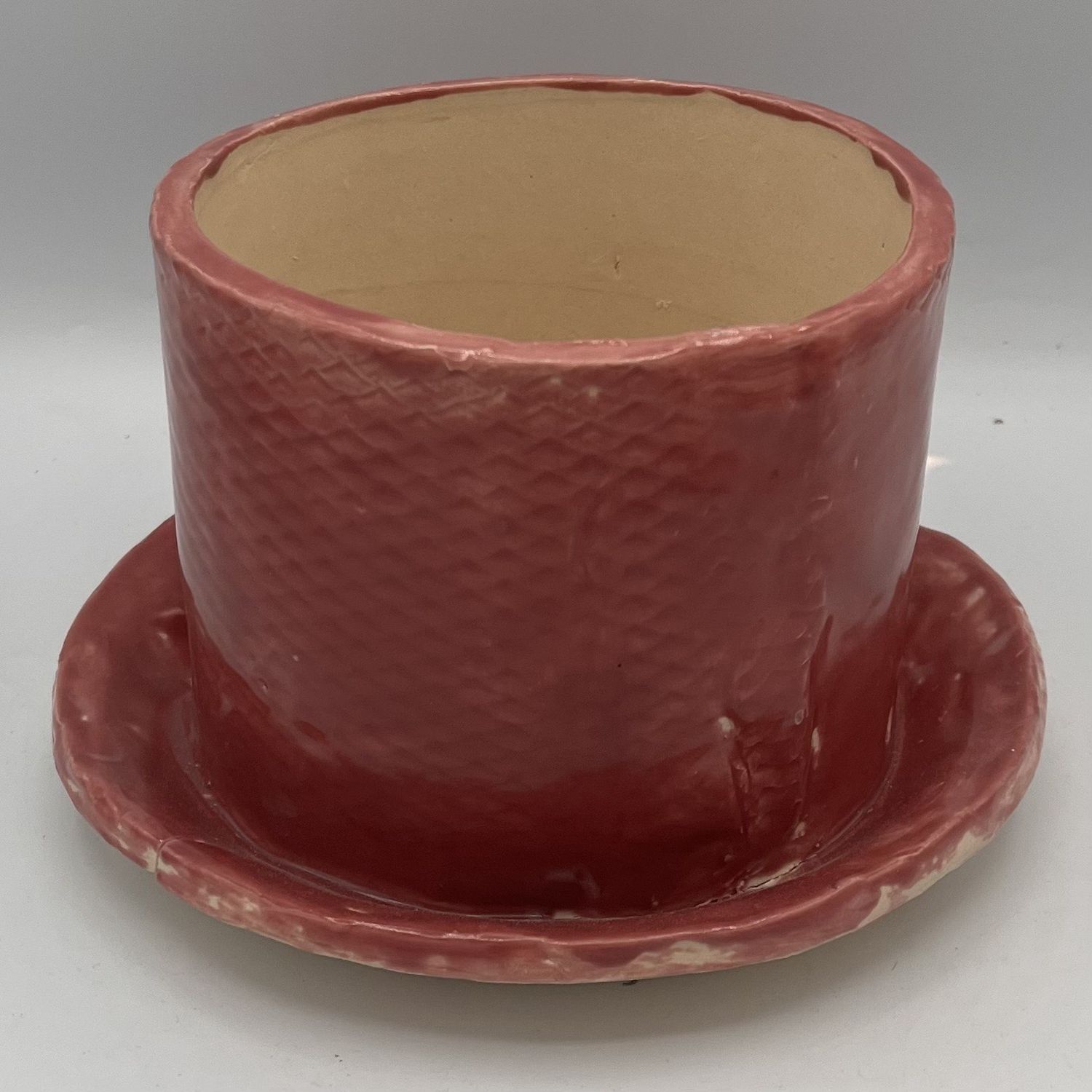 Christina Hanes, Ceramic Planter, Red Design