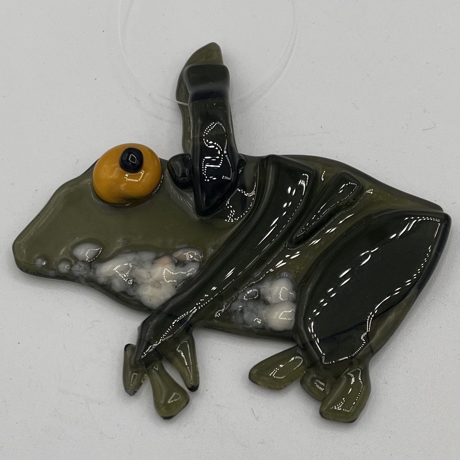 Adam Gibbemeyer, Fused Glass Suncatcher, Green Frog
