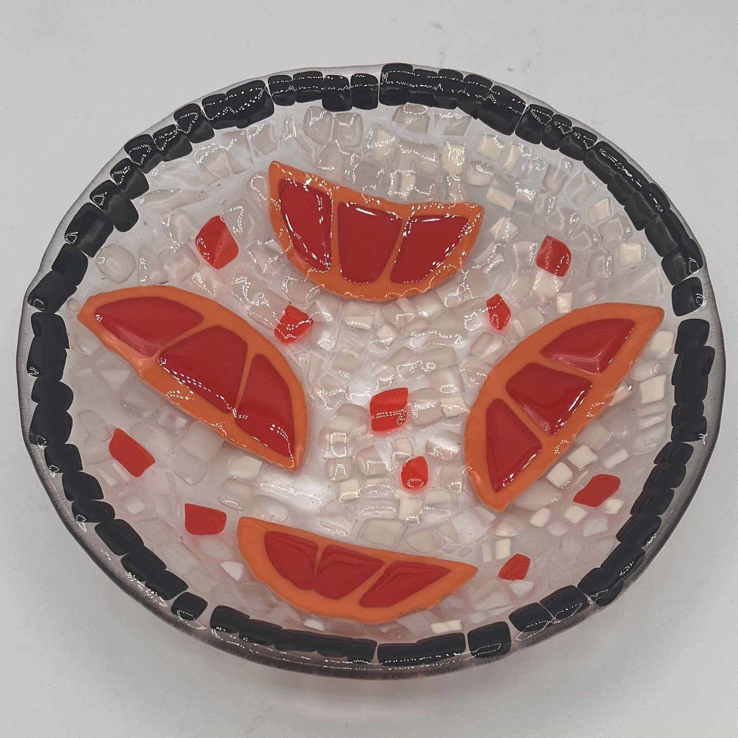 Evan Pohlman, Fused Glass Bowl, Orange Slices