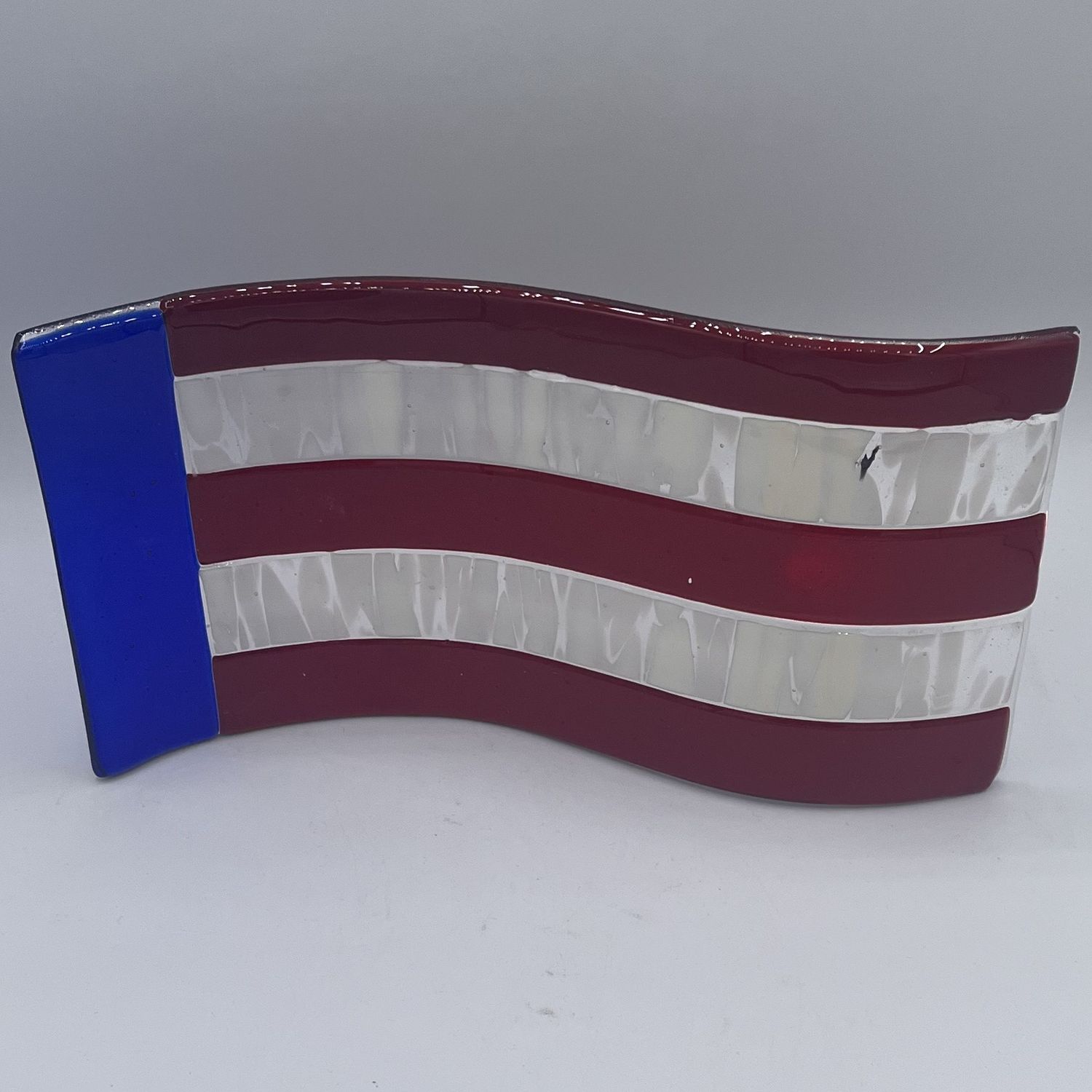 Katie Albers, Wavy Glass Stand Piece, American Flag