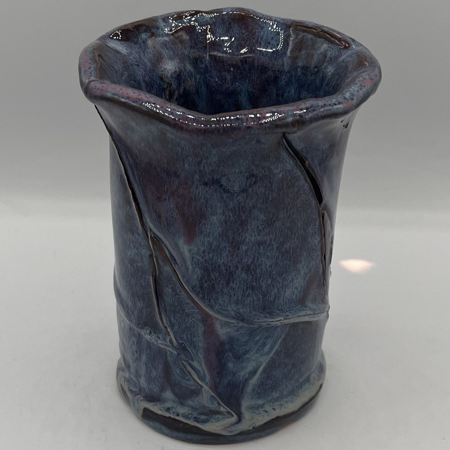 Tammy McCammon, Ceramic Vase, Blue and Purple Design