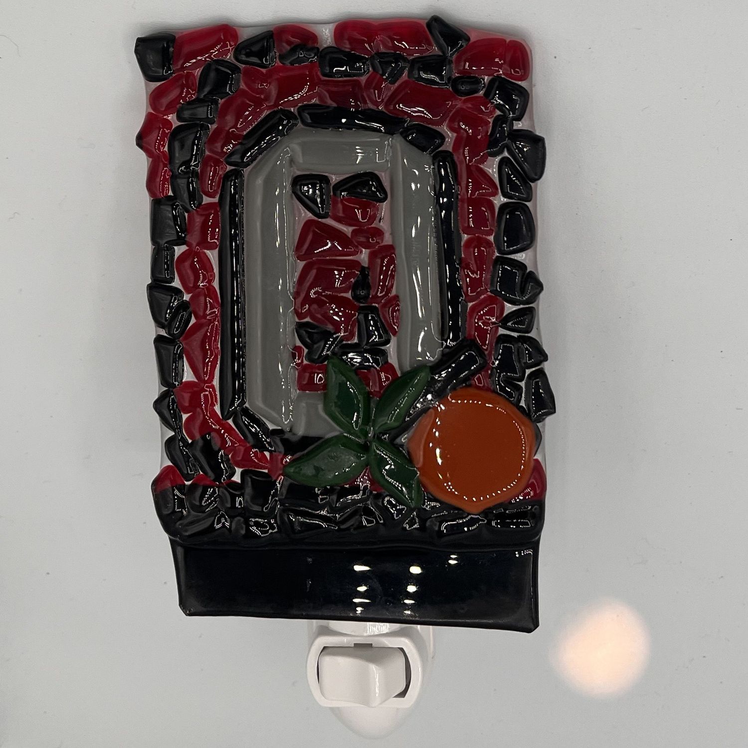Alaina Weeks, Fused Glass Nightlight, Ohio State Logo