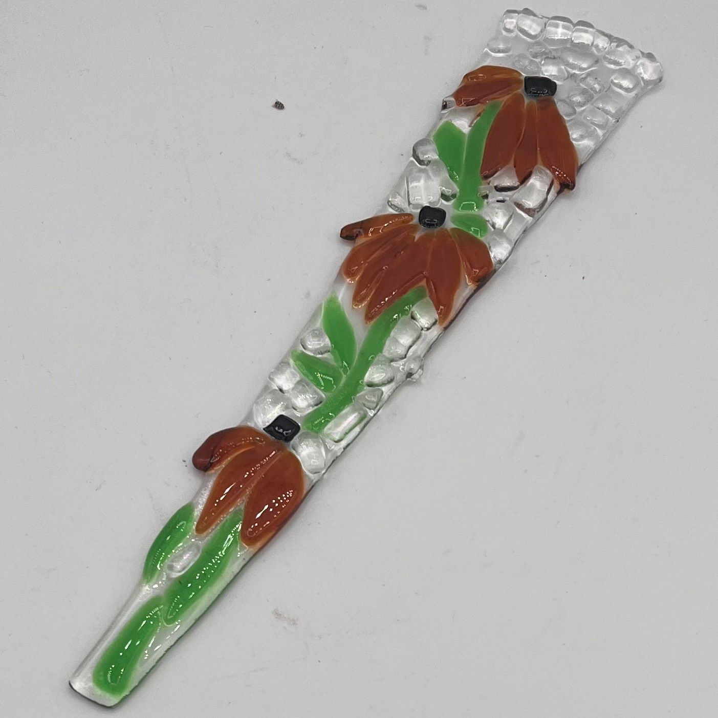 Melissa Powell, Fused Glass Garden Stake, Sunflowers