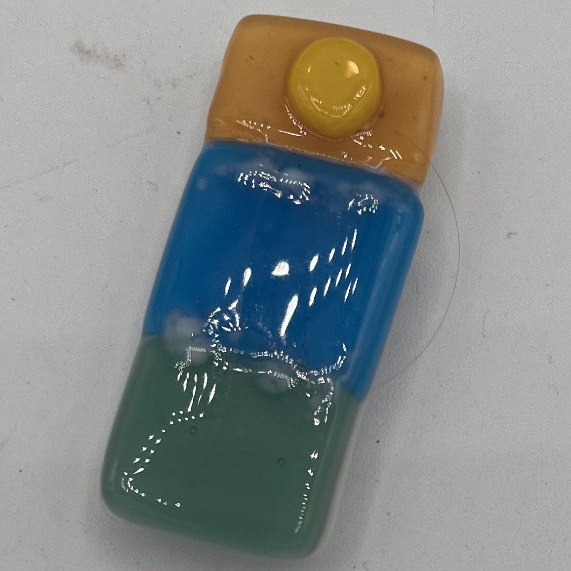 Andrea Walker, Fused Glass Magnet, Sun over the Water