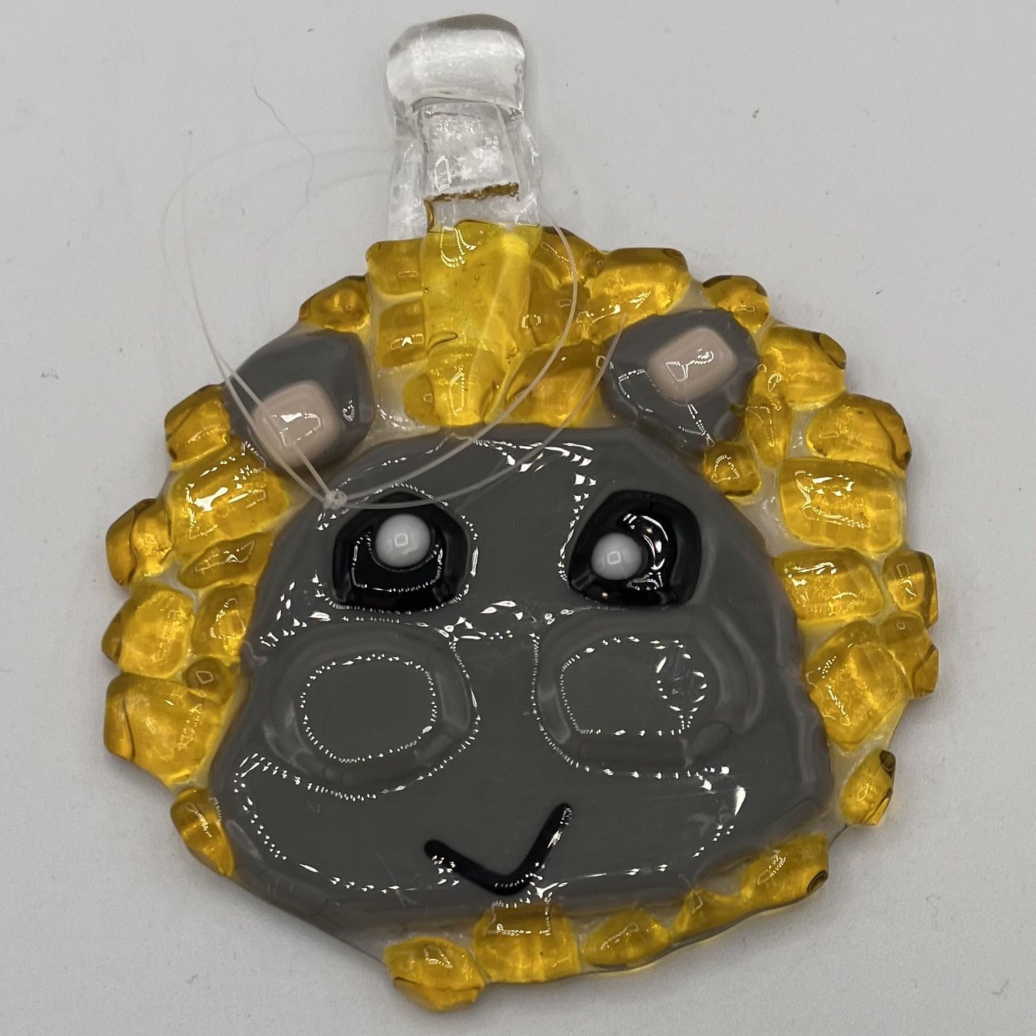 Alaina Weeks, Fused Glass Suncatcher, Hippo