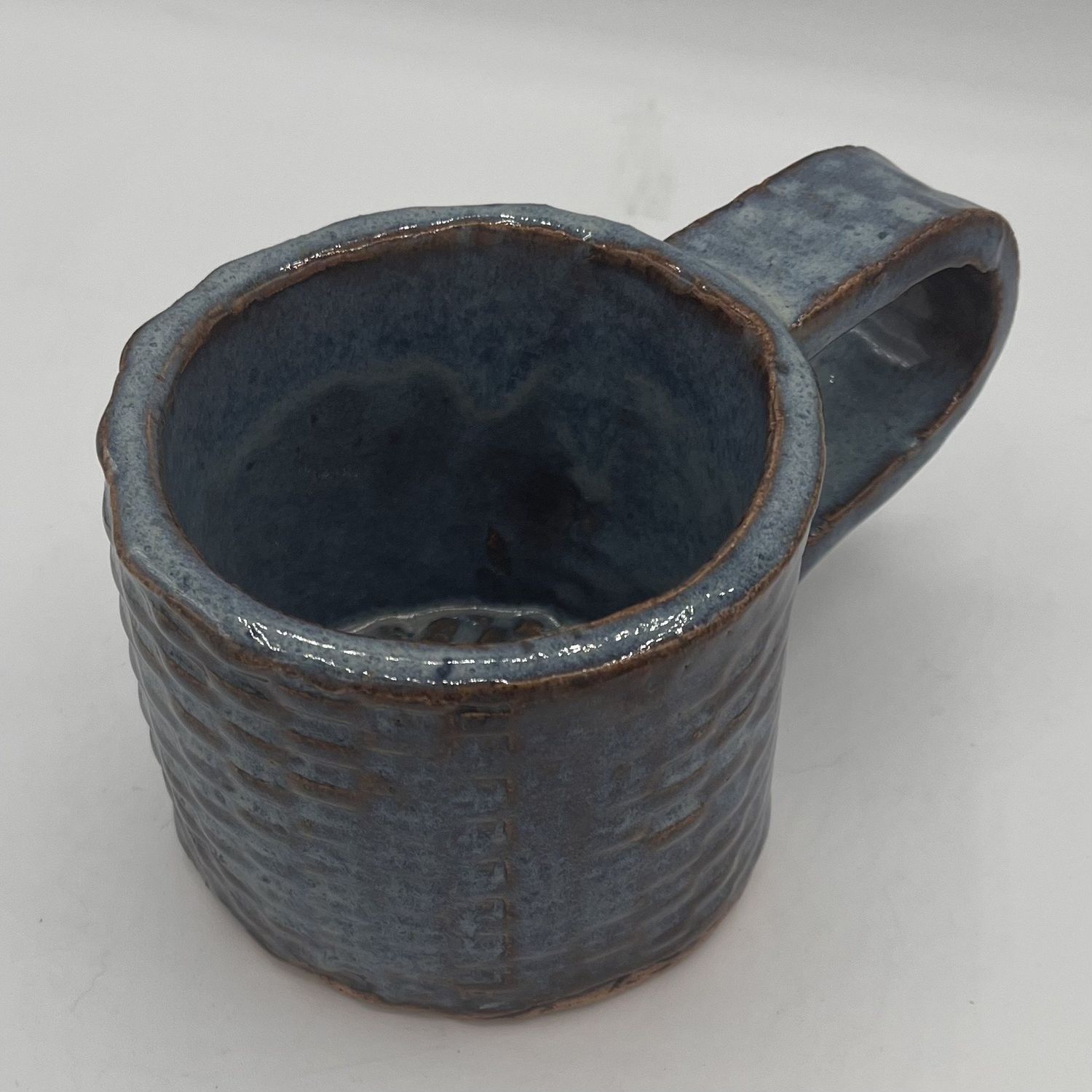 Bobbie Jo Robinson, Ceramic Mug, Blue and Brown Weave