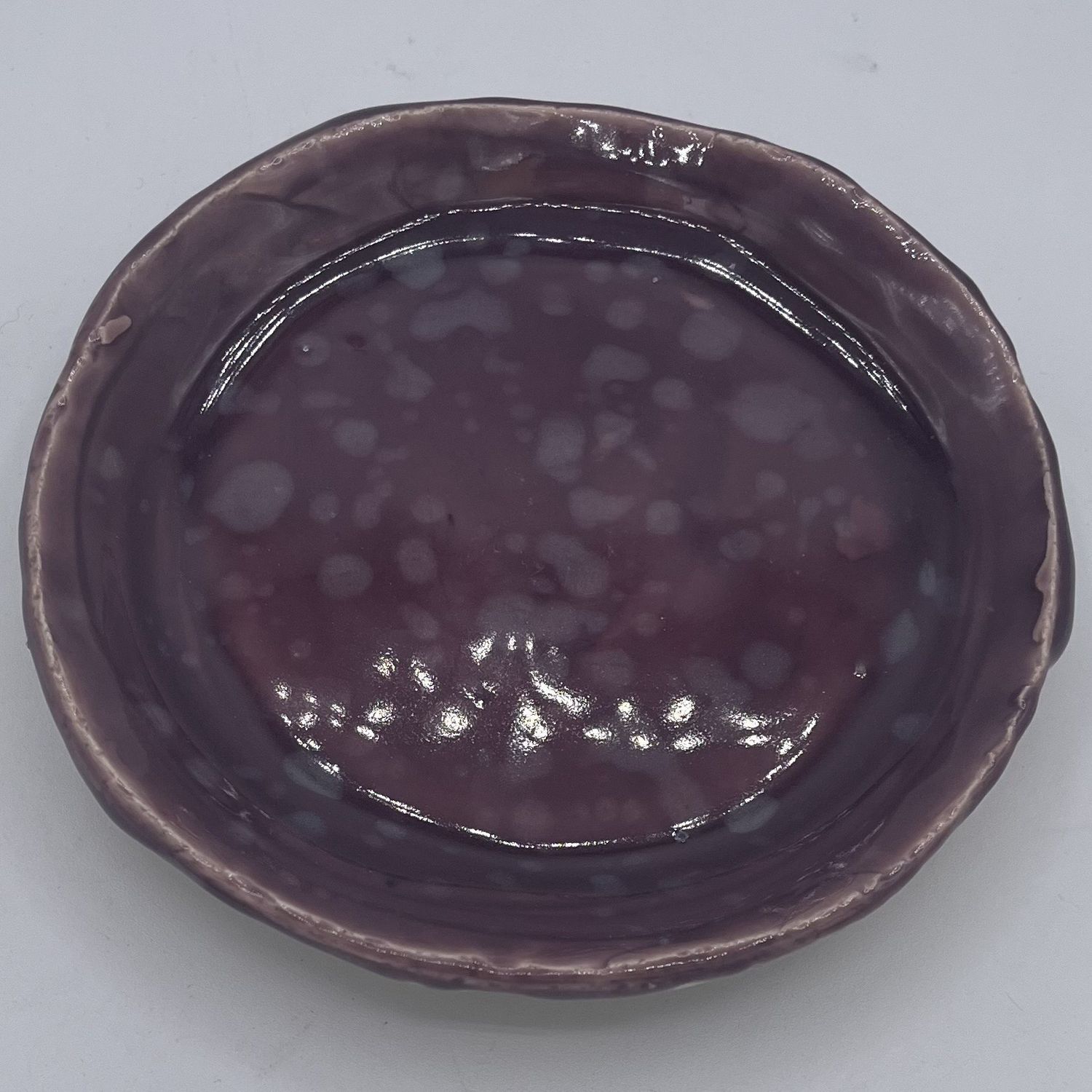 Samantha Pitts, Ceramic Plate, Spotted Purple Design