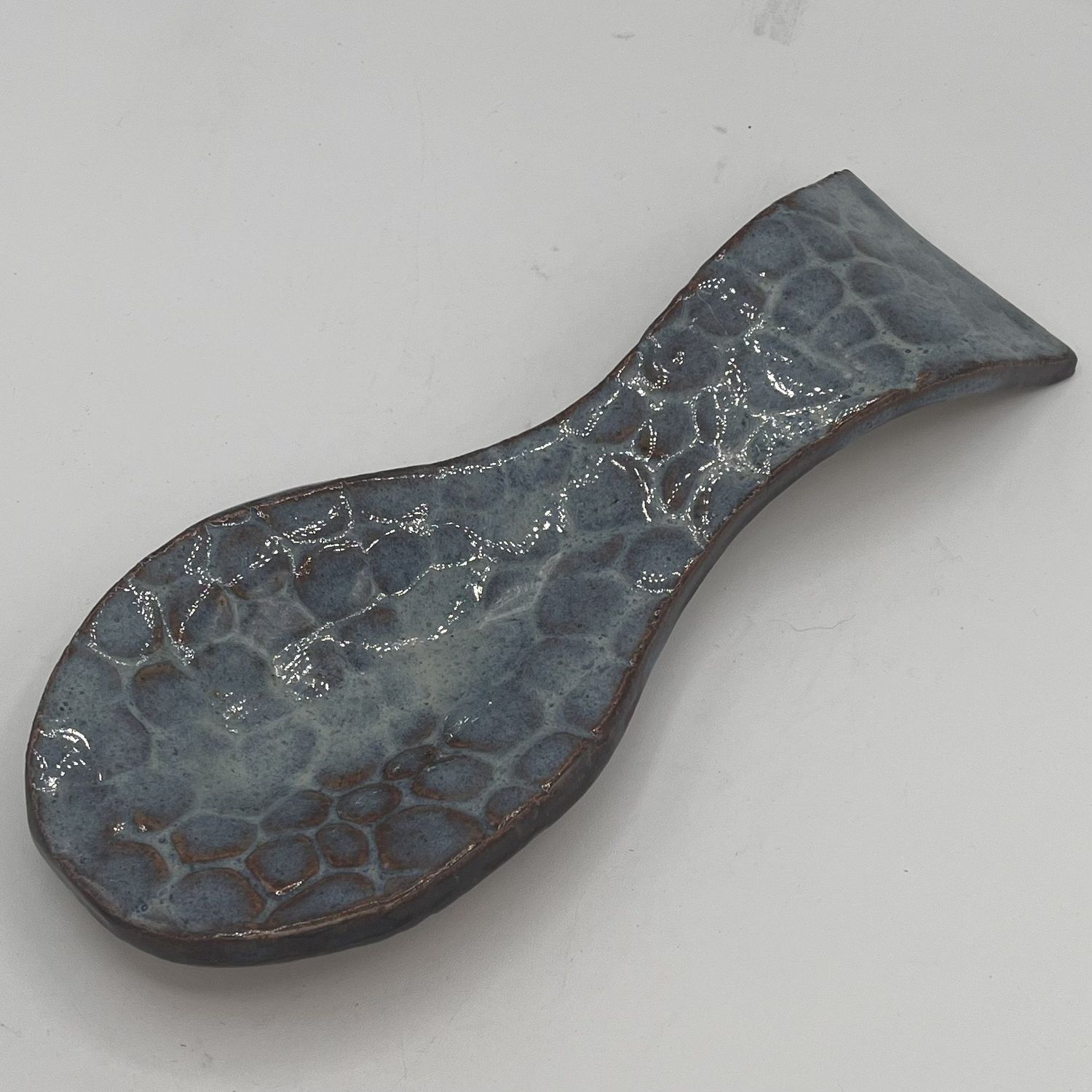 Studio, Ceramic Spoon Rest, Blue Cobblestone