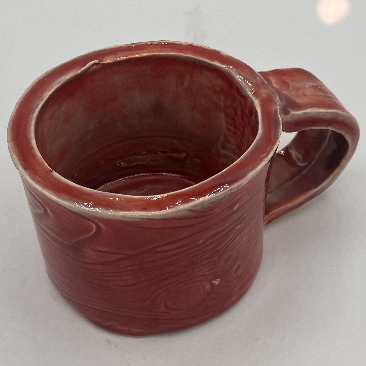 Gabby Adams-Hubbard, Ceramic Mug, Red Wood Print