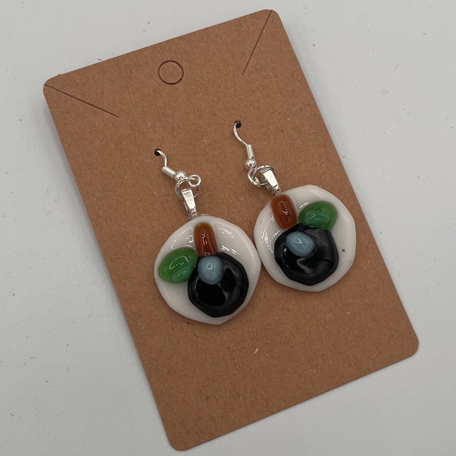 Lori Lefferts, Fused Glass Earrings, Cherries