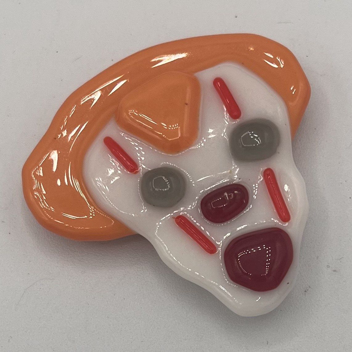 Tiffany Jameson, Fused Glass Magnet, Evil Clown