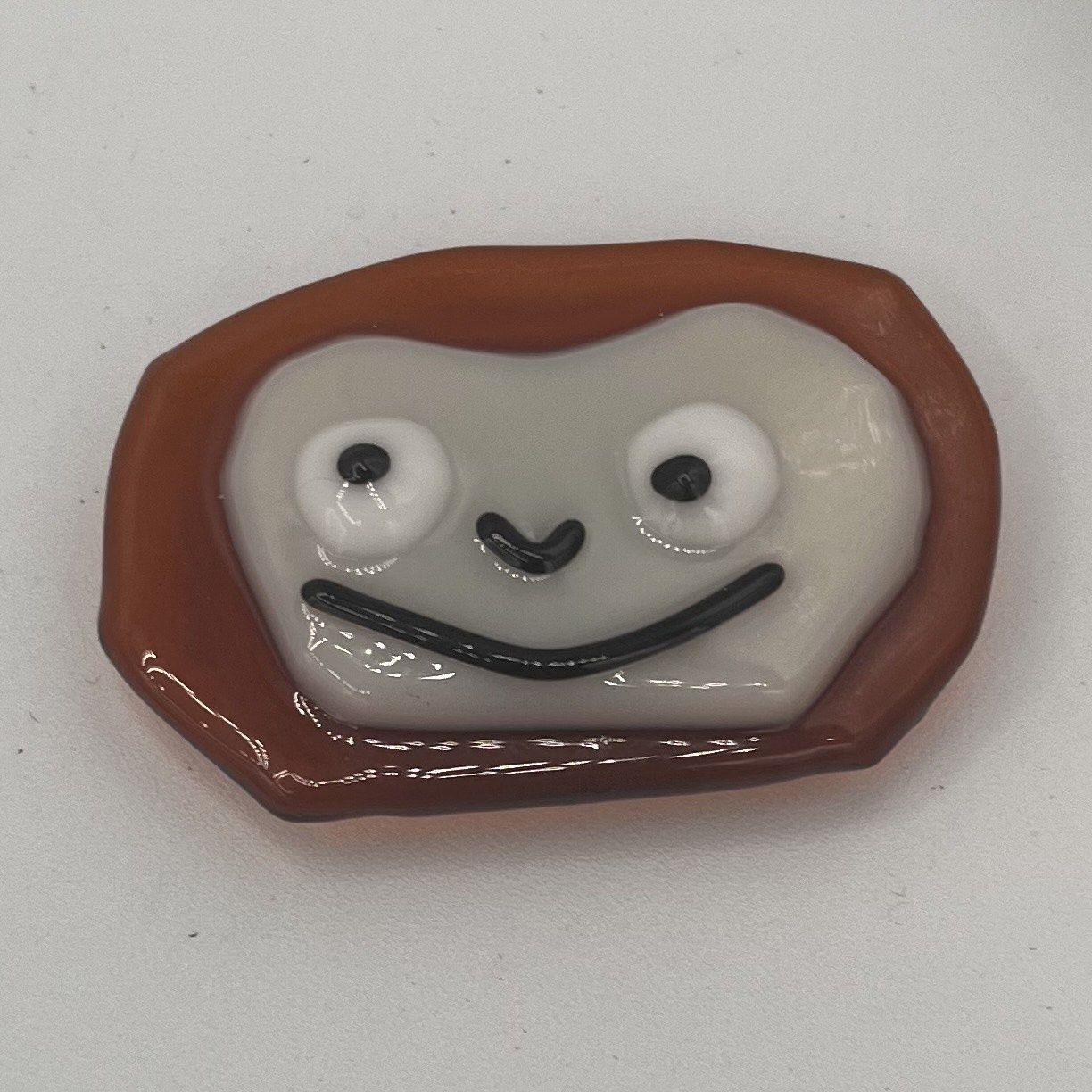 Mary Phifer, Fused Glass Magnet, Happy Monkey