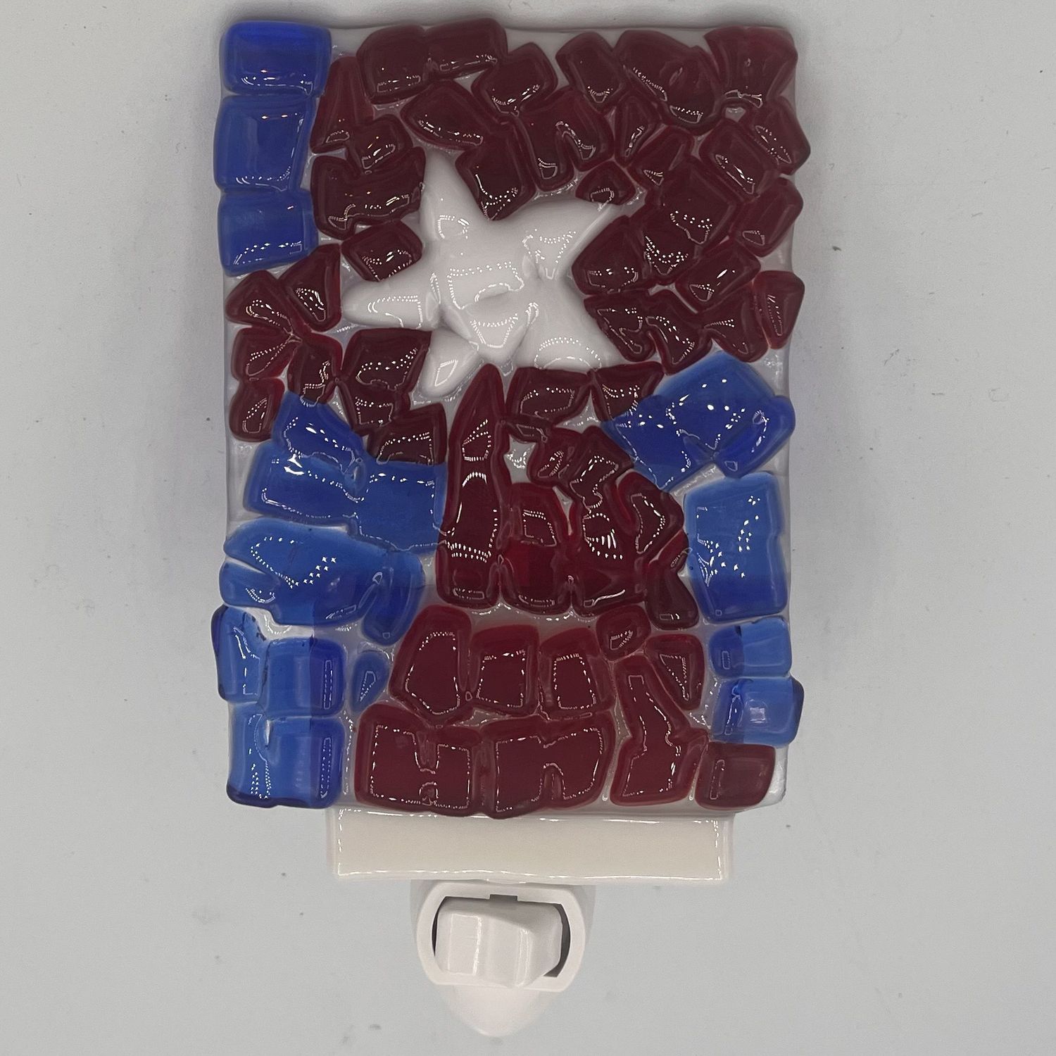 Melissa Powell, Fused Glass Nightlight, Patriotic Star