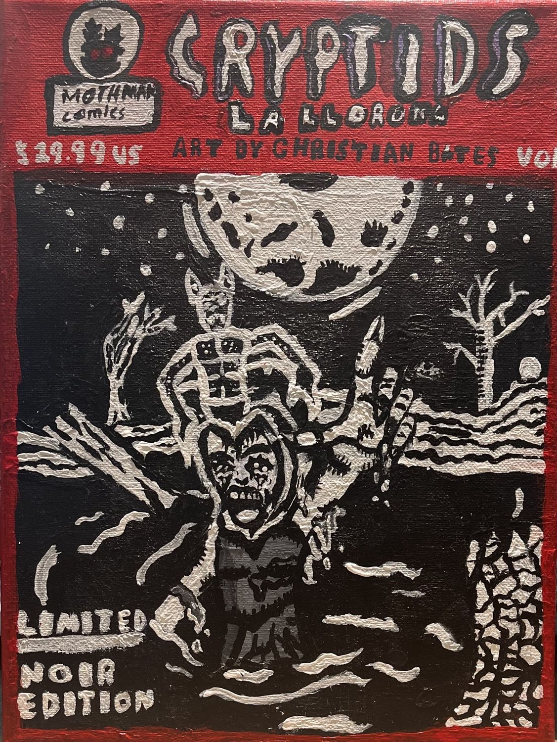 Christian Bates, Acrylic on Canvas, &#39;Cryptids: Noir Edition&#39;