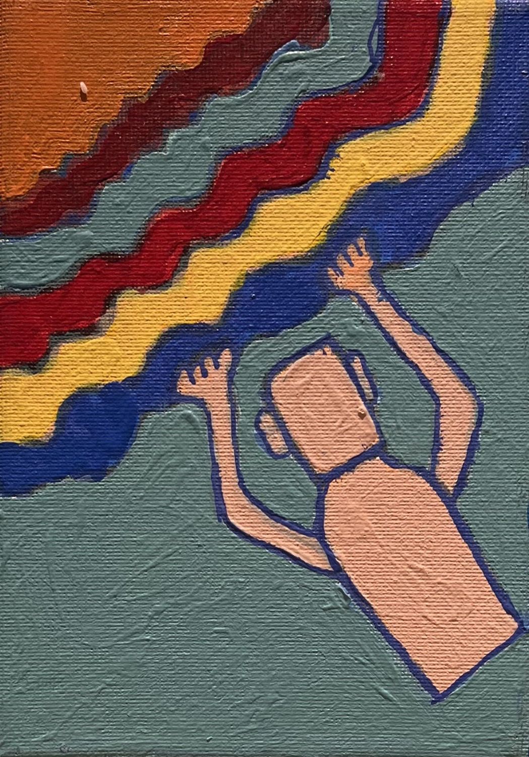 Michael Smith, Acrylic on Canvas, &#39;Reach for the Beach&#39;