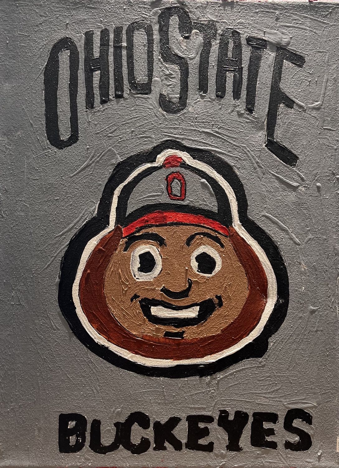 Bobbie Jo Robinson, Acrylic on Canvas, &#39;Ohio State Buckeyes&#39;