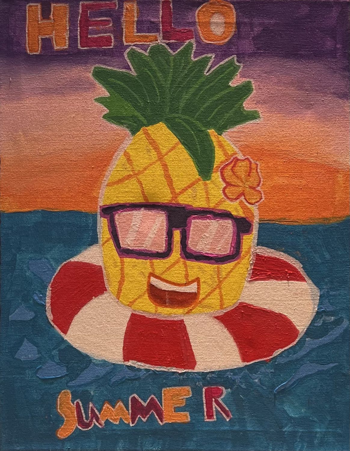 Jordan Satterfield, Acrylic on Canvas, &#39;Hello Summer&#39;