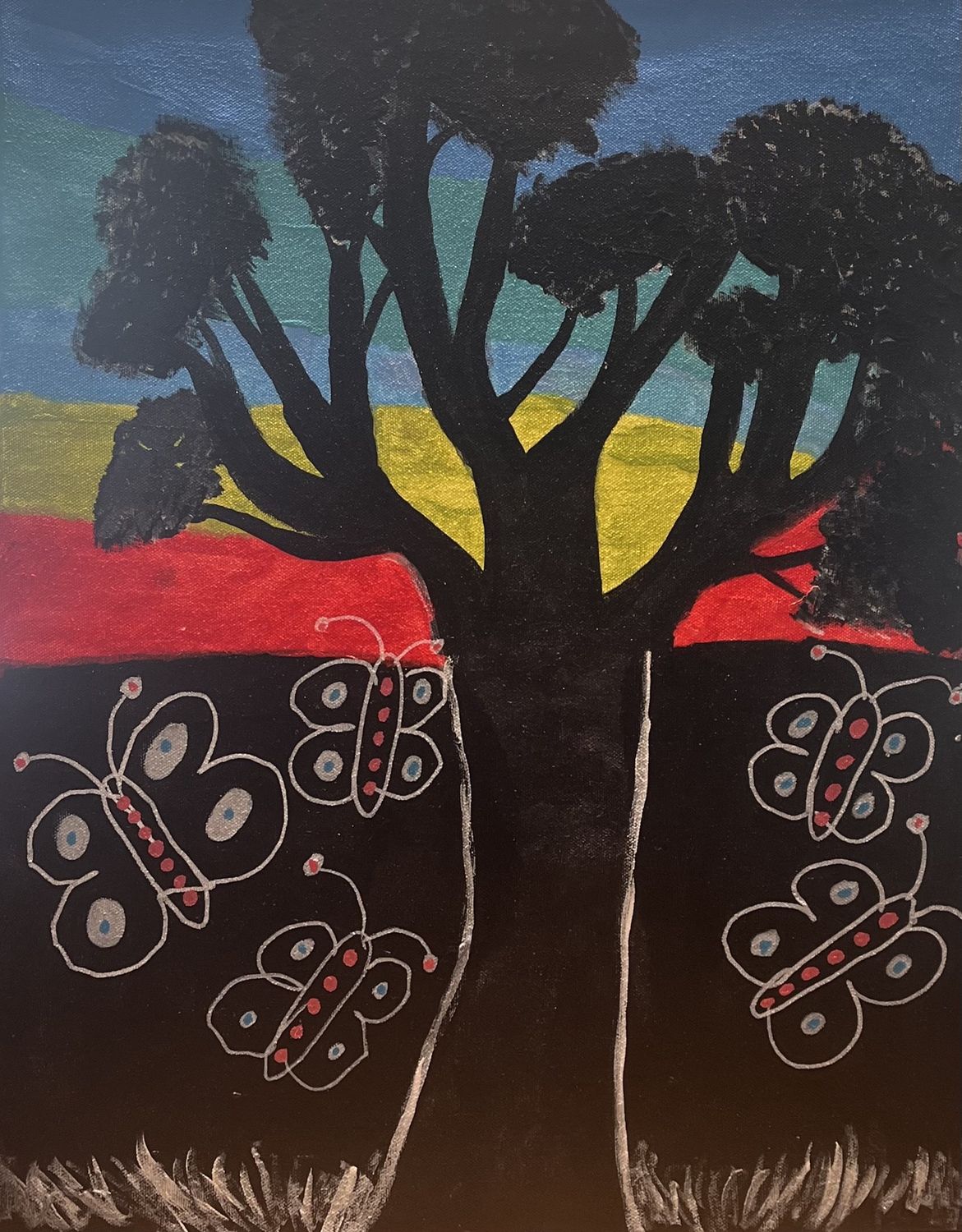 Malloiry Miller, Acrylic on Canvas, &#39;Prismatic Leaves&#39;