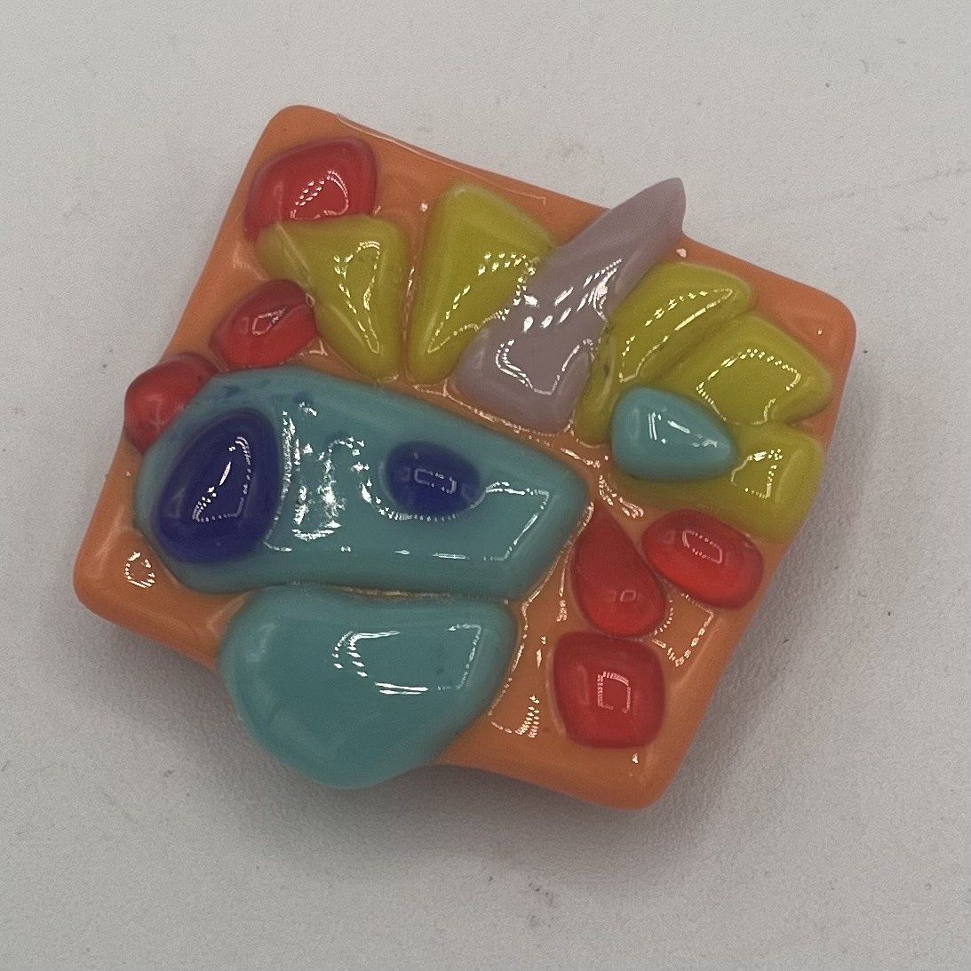 Tiffany Jameson, Fused Glass Magnet, Colorful Design
