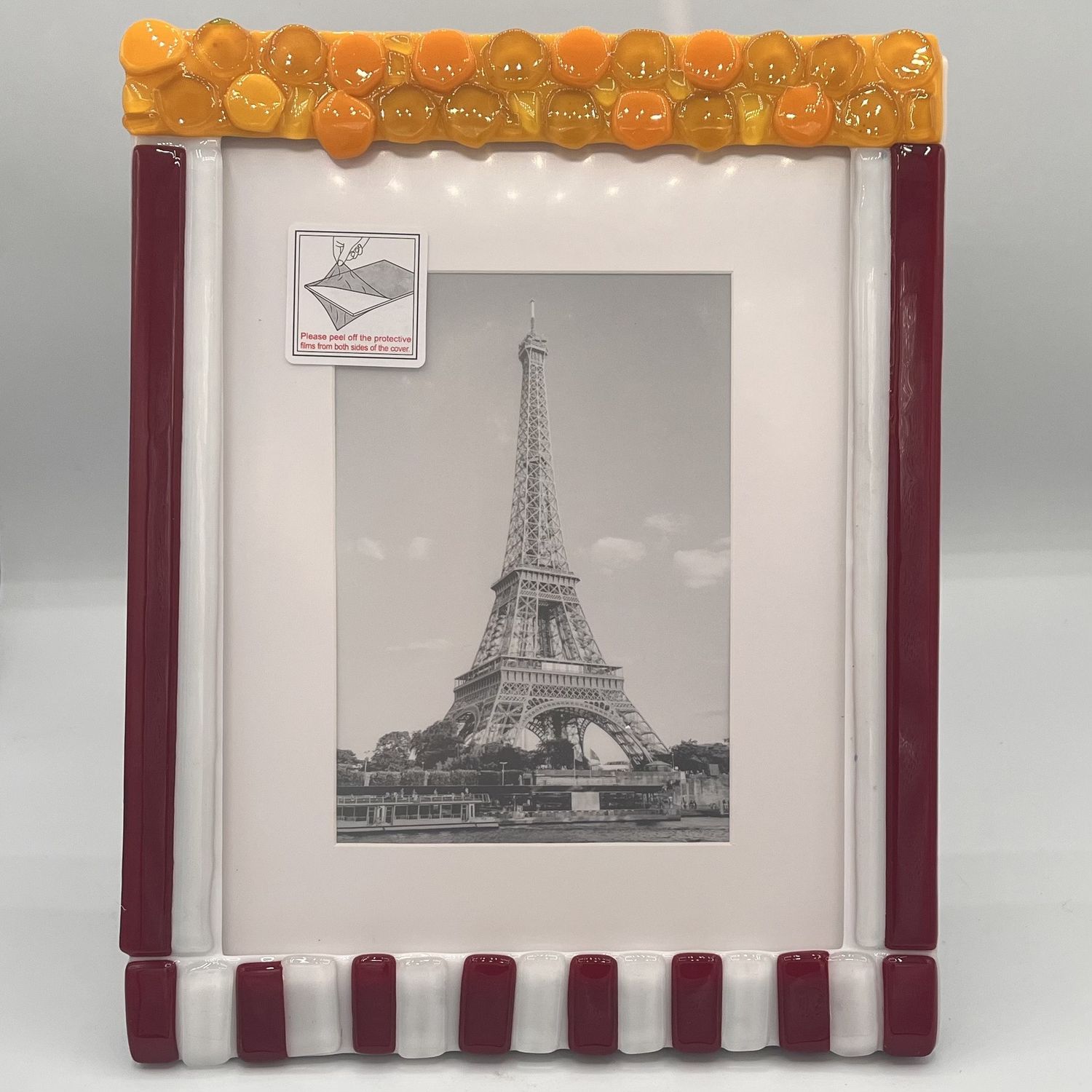 Jordan Satterfield, Fused Glass Frame, Bag of Popcorn