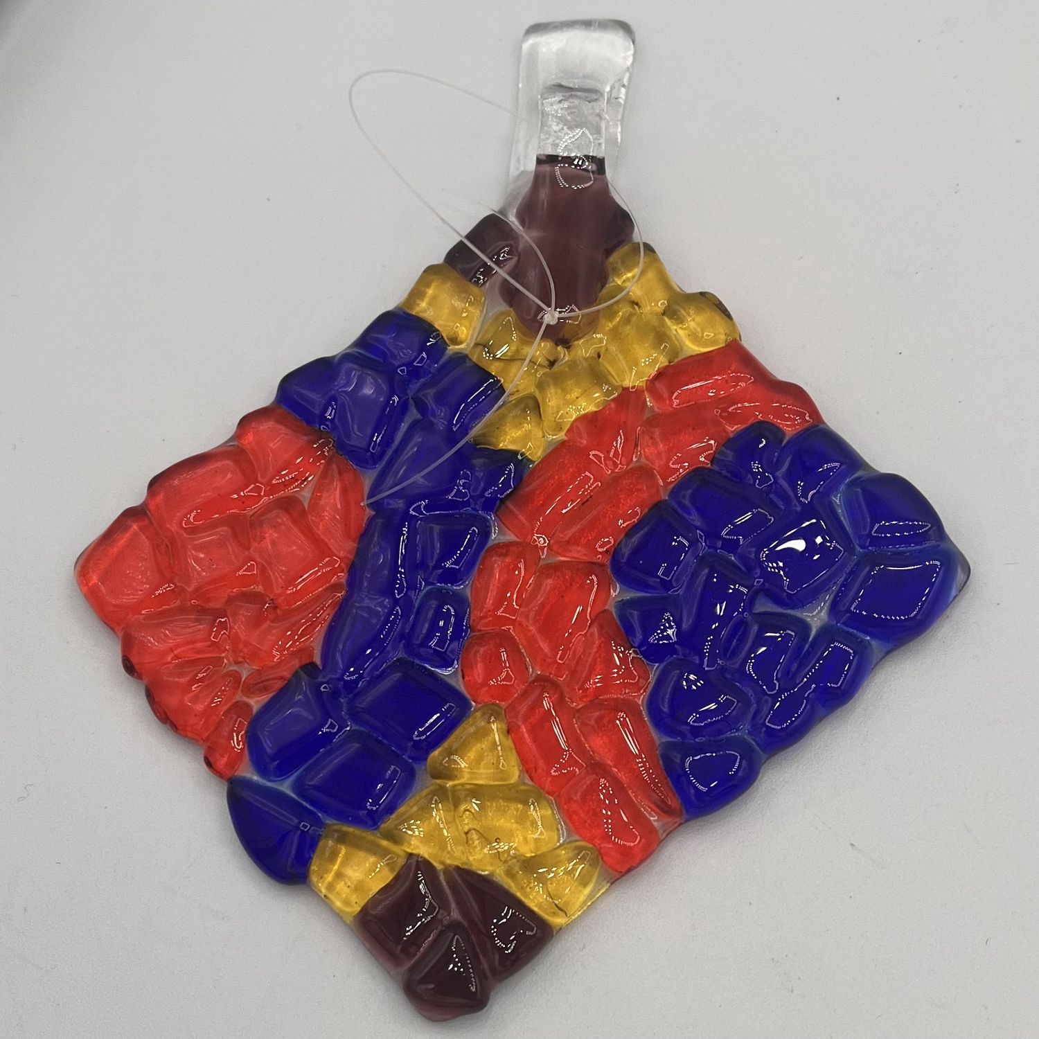 Liz Pfeiffer, Fused Glass Suncatcher, Colorful Chunks