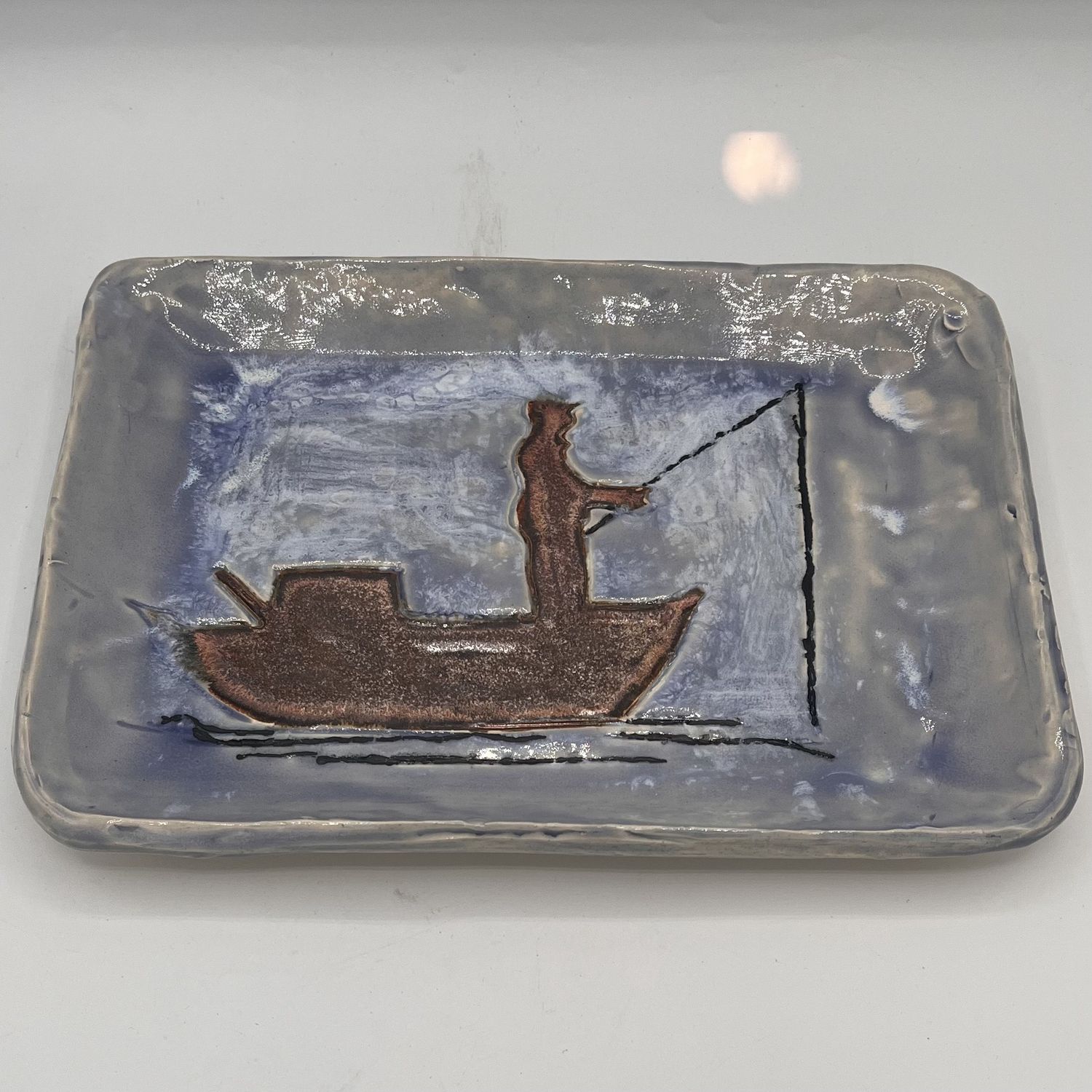 Mark Hodge, Ceramic Dish, Sailor